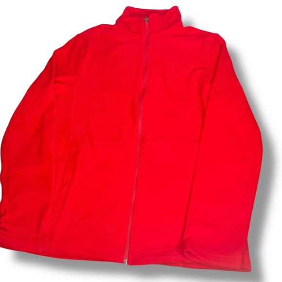 Lands' End Anyweather Fleece Jacket Womens Medium 10-12 Full Zip Pockets Coat - Picture 5 of 13